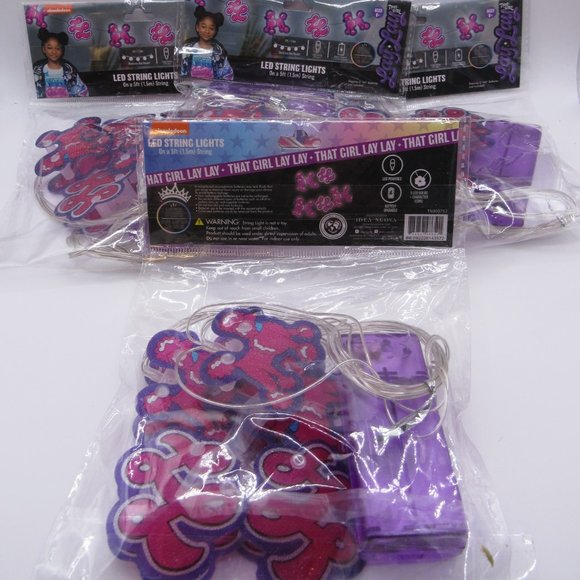 NICKELODEON LED 5FT STRING LIGHTS "THAT GIRL LAY LAY" BATTERY OPERATED SET OF 4 - Picture 2 of 5